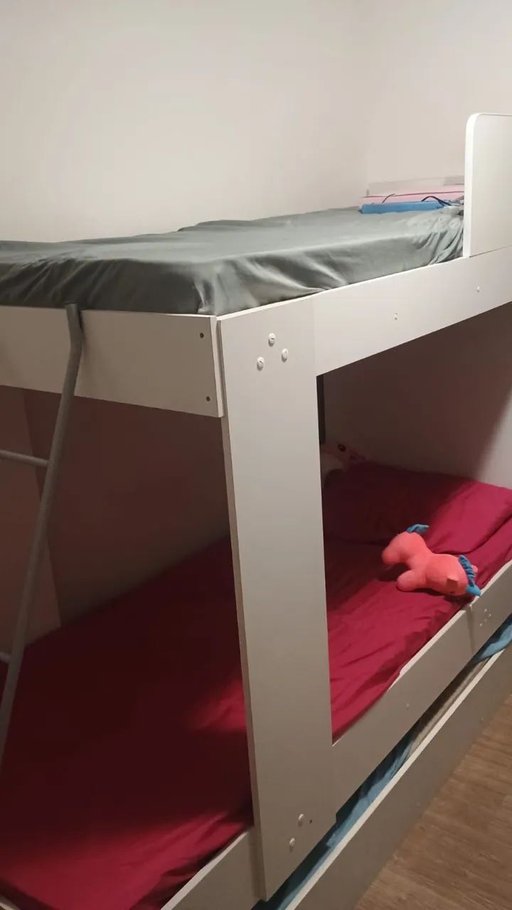 Cama treliche cor branca  com colchão  - Foto 5