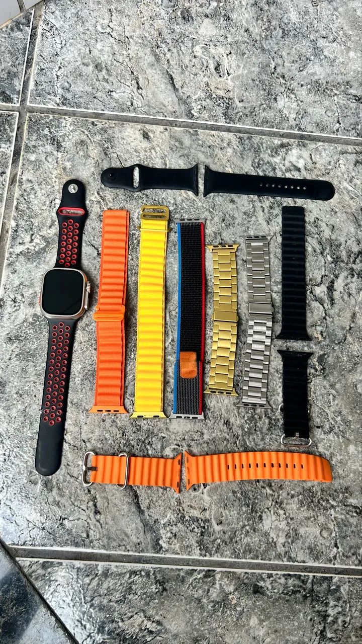 Relógio Inteligente Smartwatch 9 S100 Ultra 9 Em 1 Pulseiras 