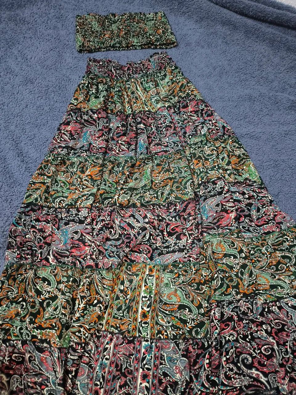 Conjunto saia indiana + croped 