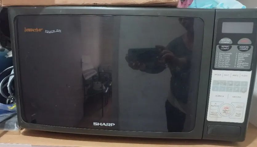 MICROONDAS SHARP BLACK  INTERACTIVE TOUCH ON