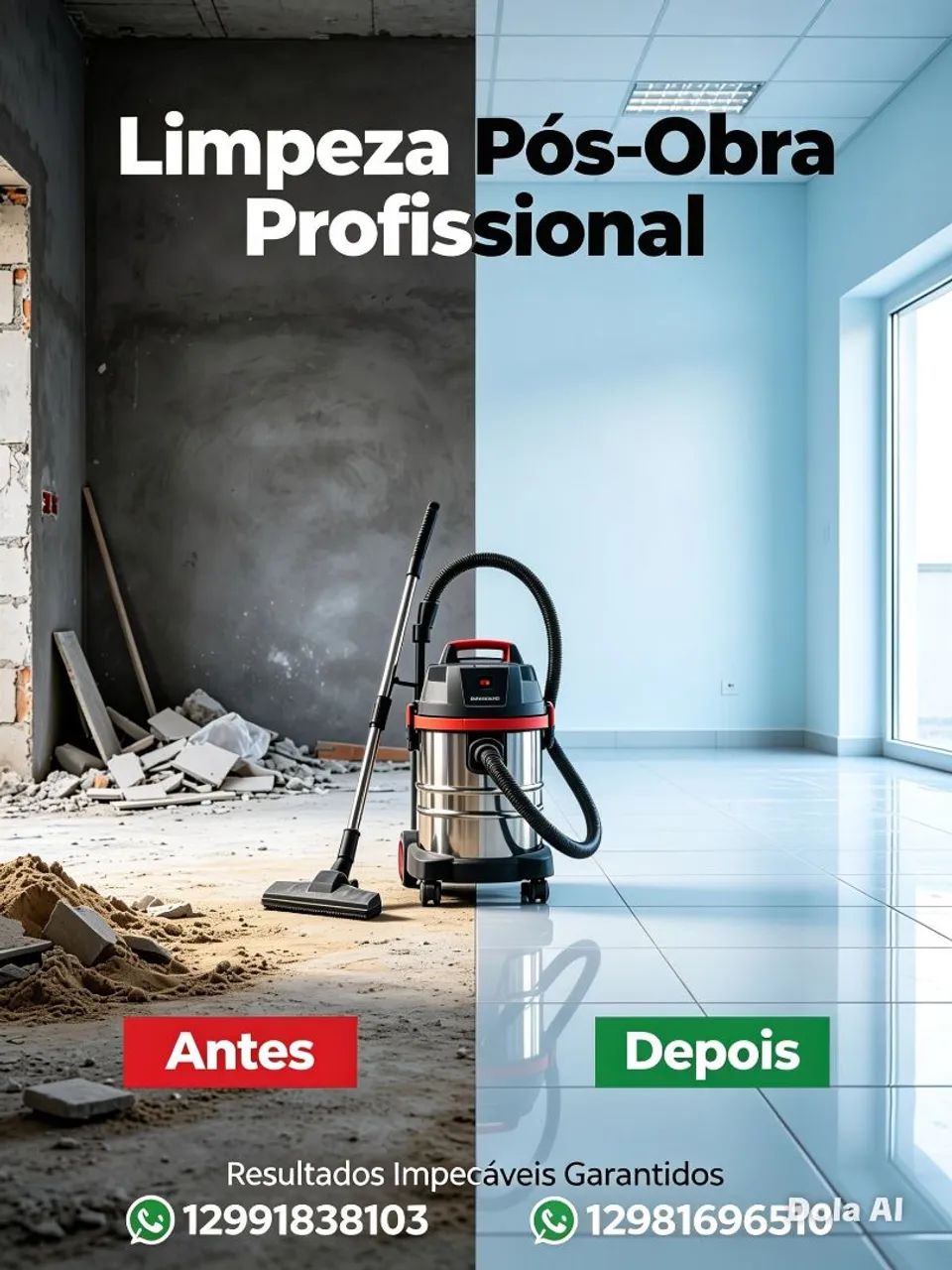 LIMPEZA PÓS-OBRA - RESIDÊNCIAS, APARTAMENTOS E COMÉRCIOS