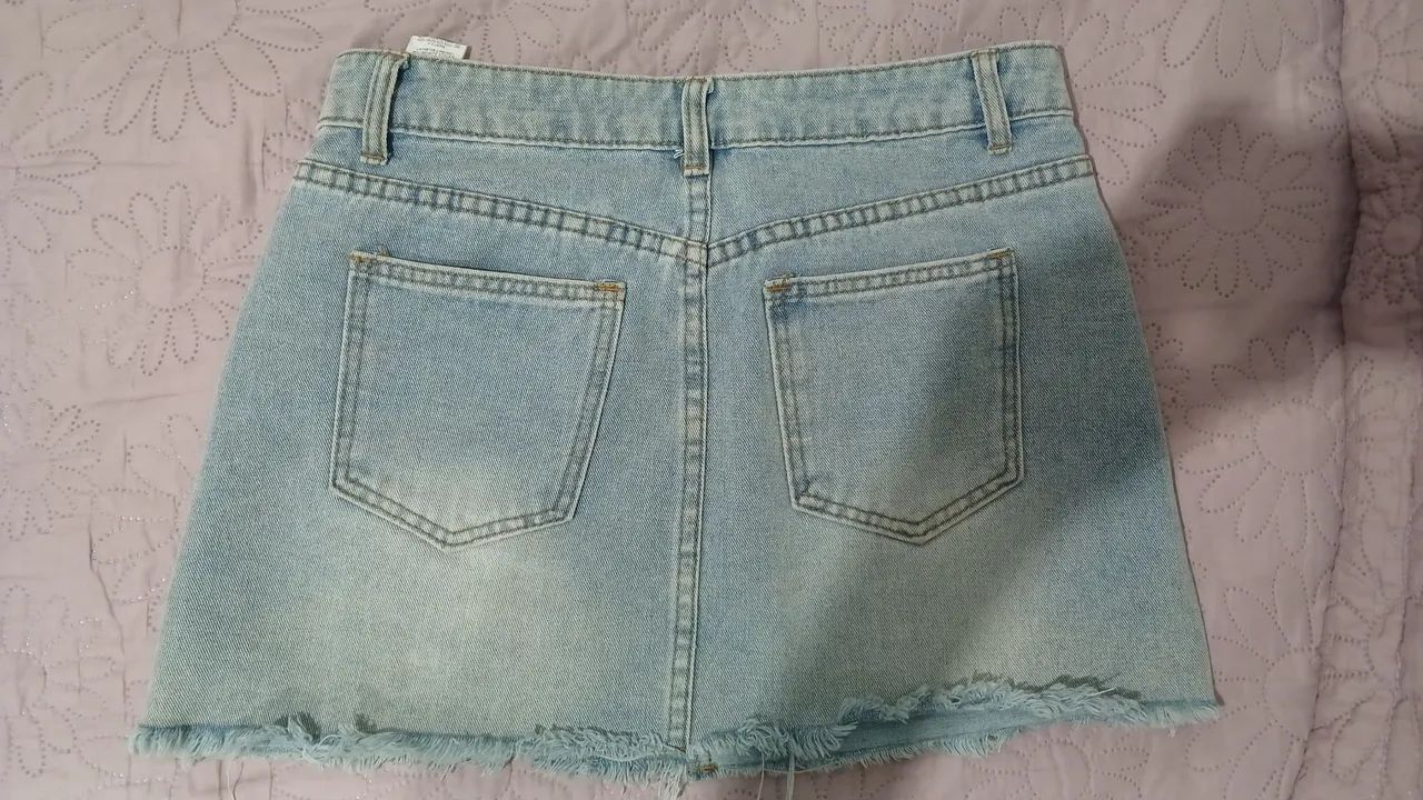 Saia Jeans Azul Shein  - Foto 2