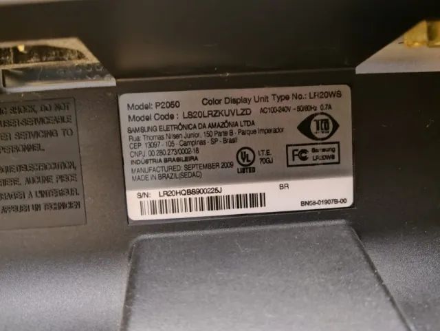 Monitor Samsung 20" - modelo: P2050 - Foto 3