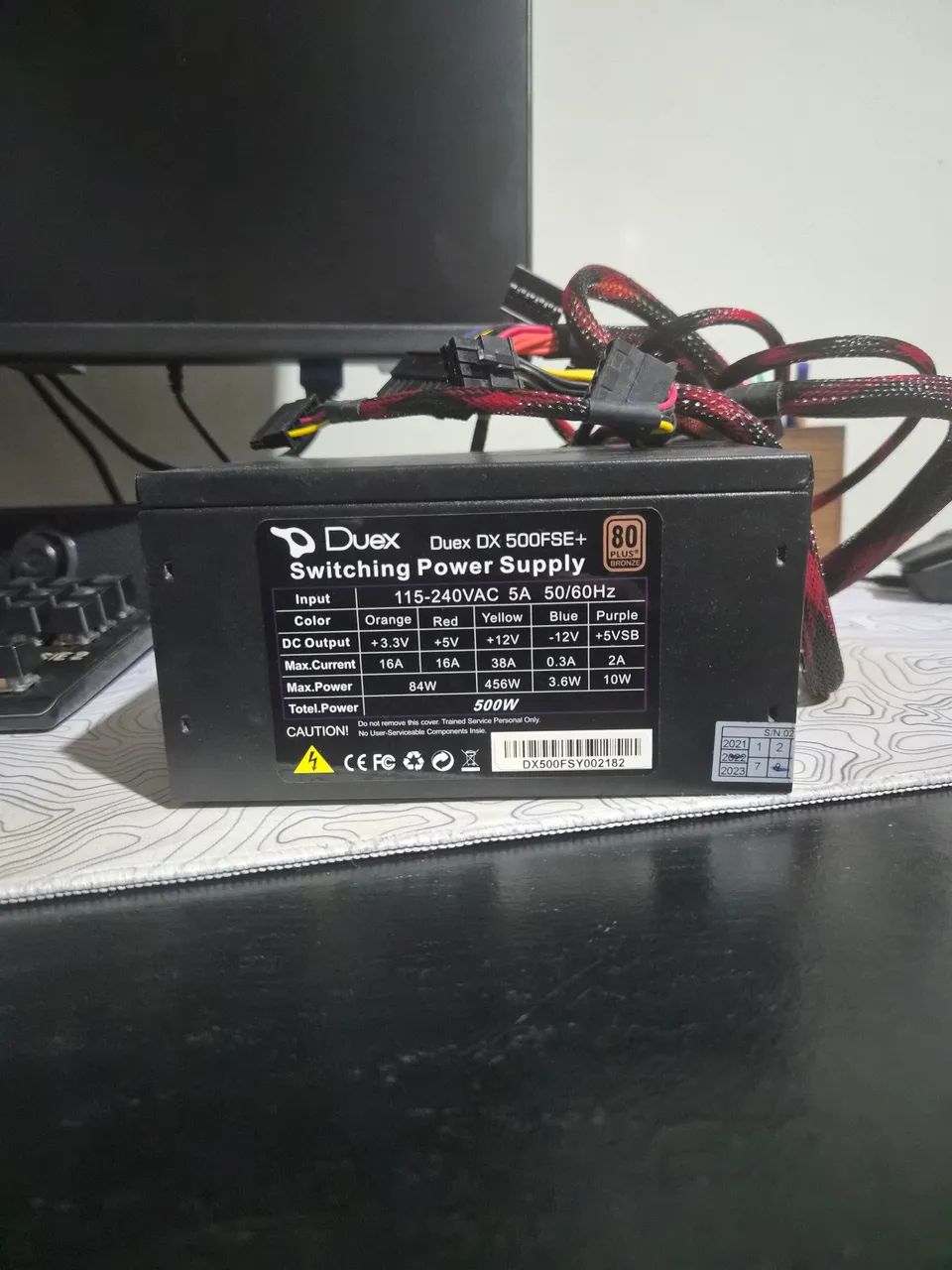Fonte Duex 500W DX 500FSE+ 80 Plus Bronze Modular - Funciona Perfeitamente - Foto 2