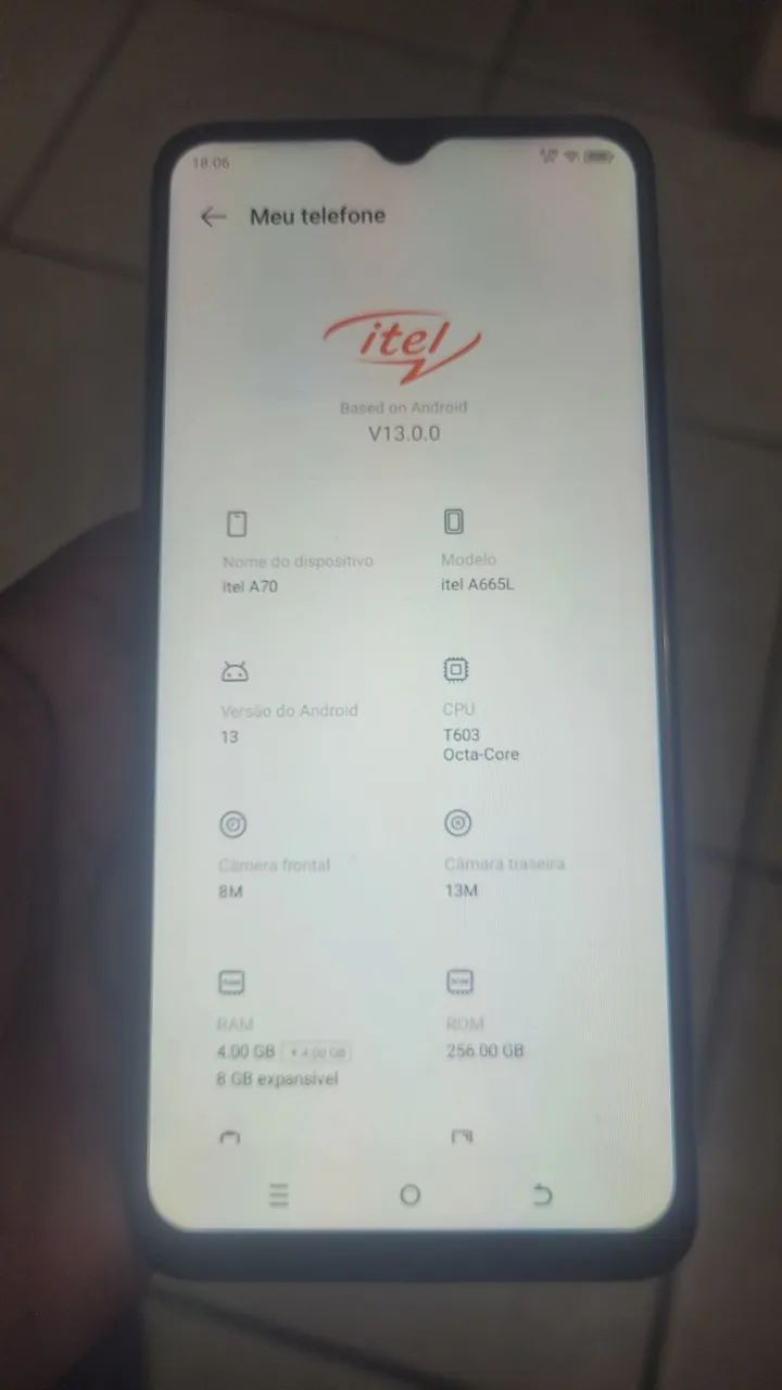 Celular Itel A70 256gb+8gb de ram - Foto 3