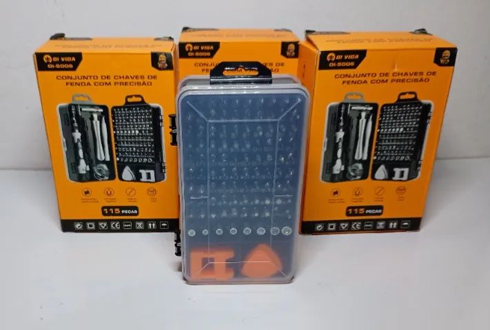   Kit Chaves de Precisão 115 Peças para Celular, Notebook, PC, iPhone e Eletrônicos. *NOVO - Foto 2