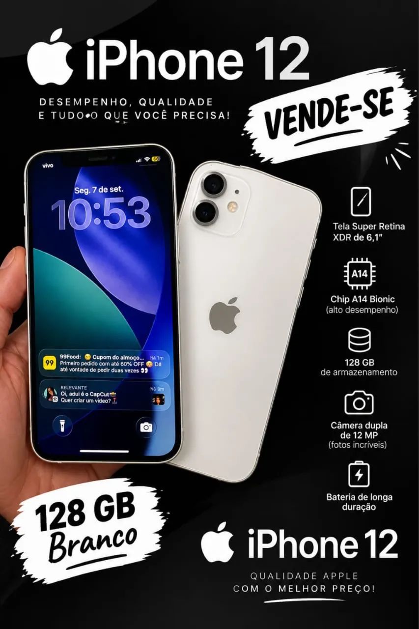 Vendo iPhone 12 - Celulares e Smartphones - Jardim Canadá