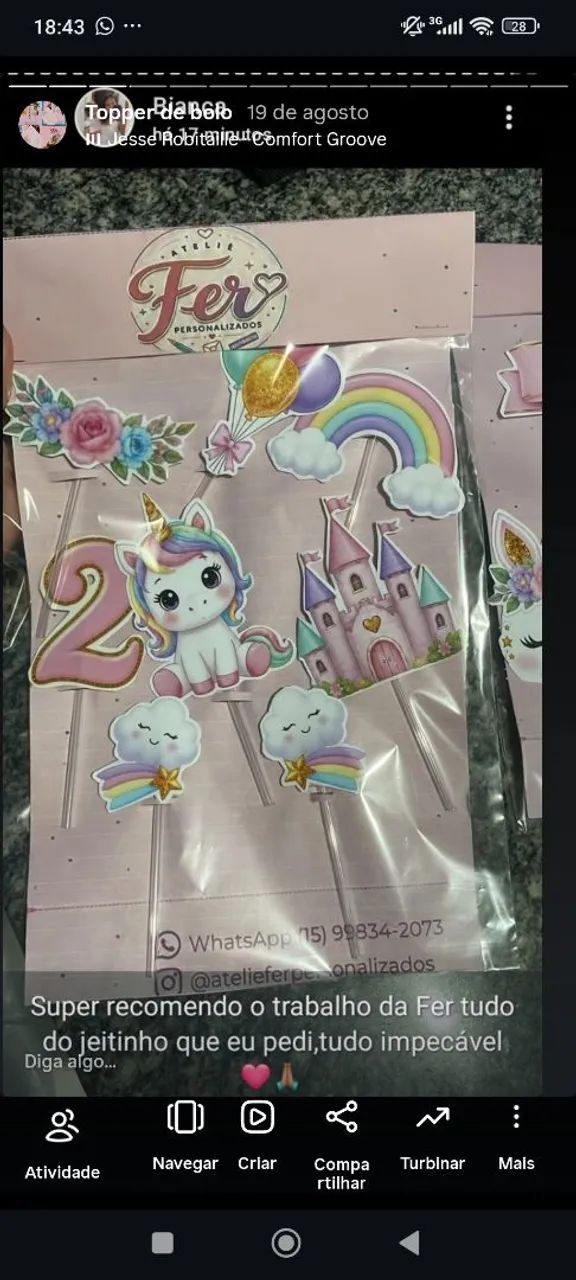 ?Topper de bolo personalizado ? - Foto 5