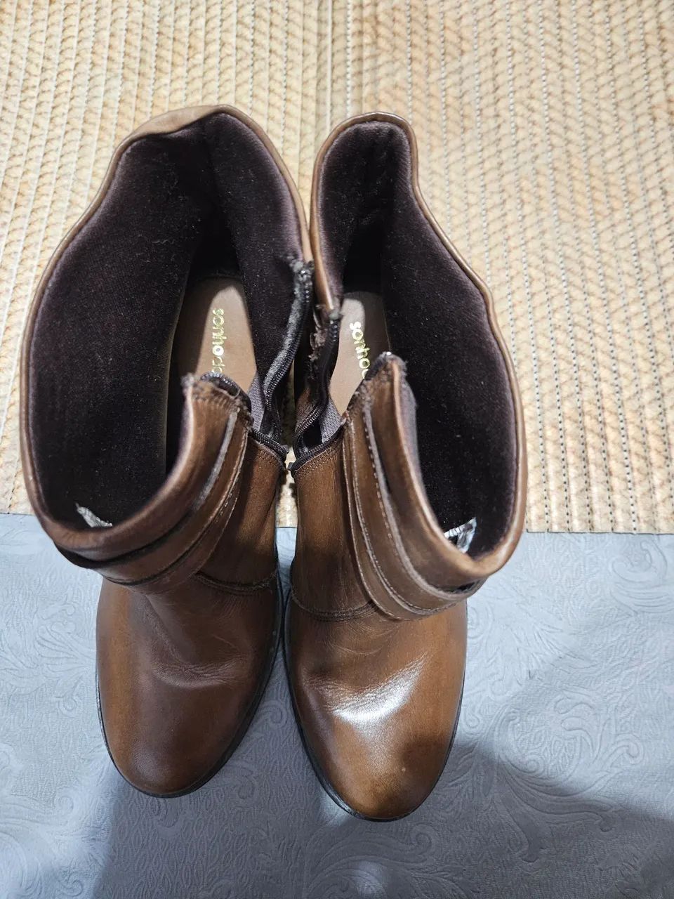 BOTA FEMININA MARROM - Foto 5