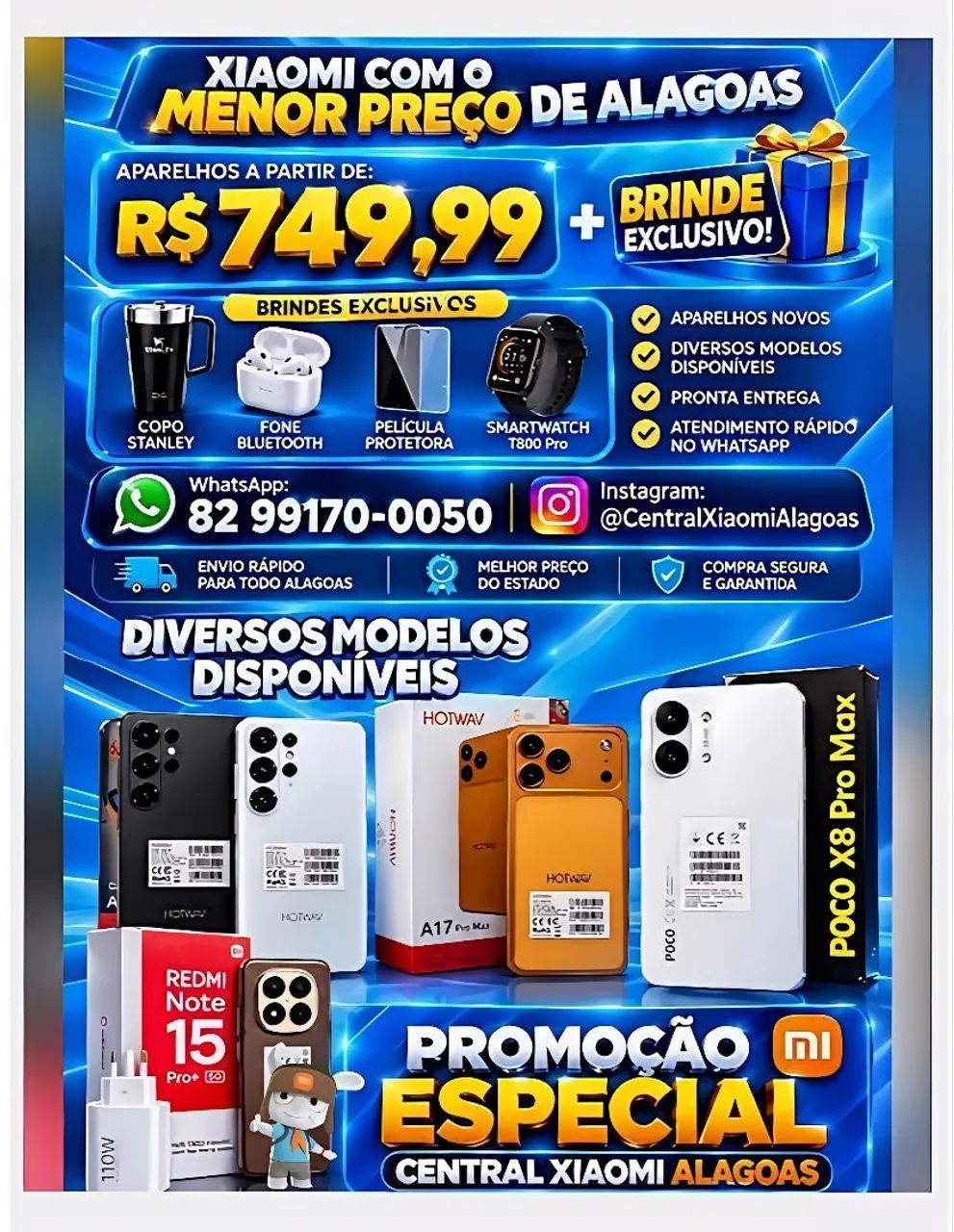Xiaomi Redmi Note 15 Pro Plus 5G, Poco X8 Pro Max 5G e Diversos Modelos Disponíveis 