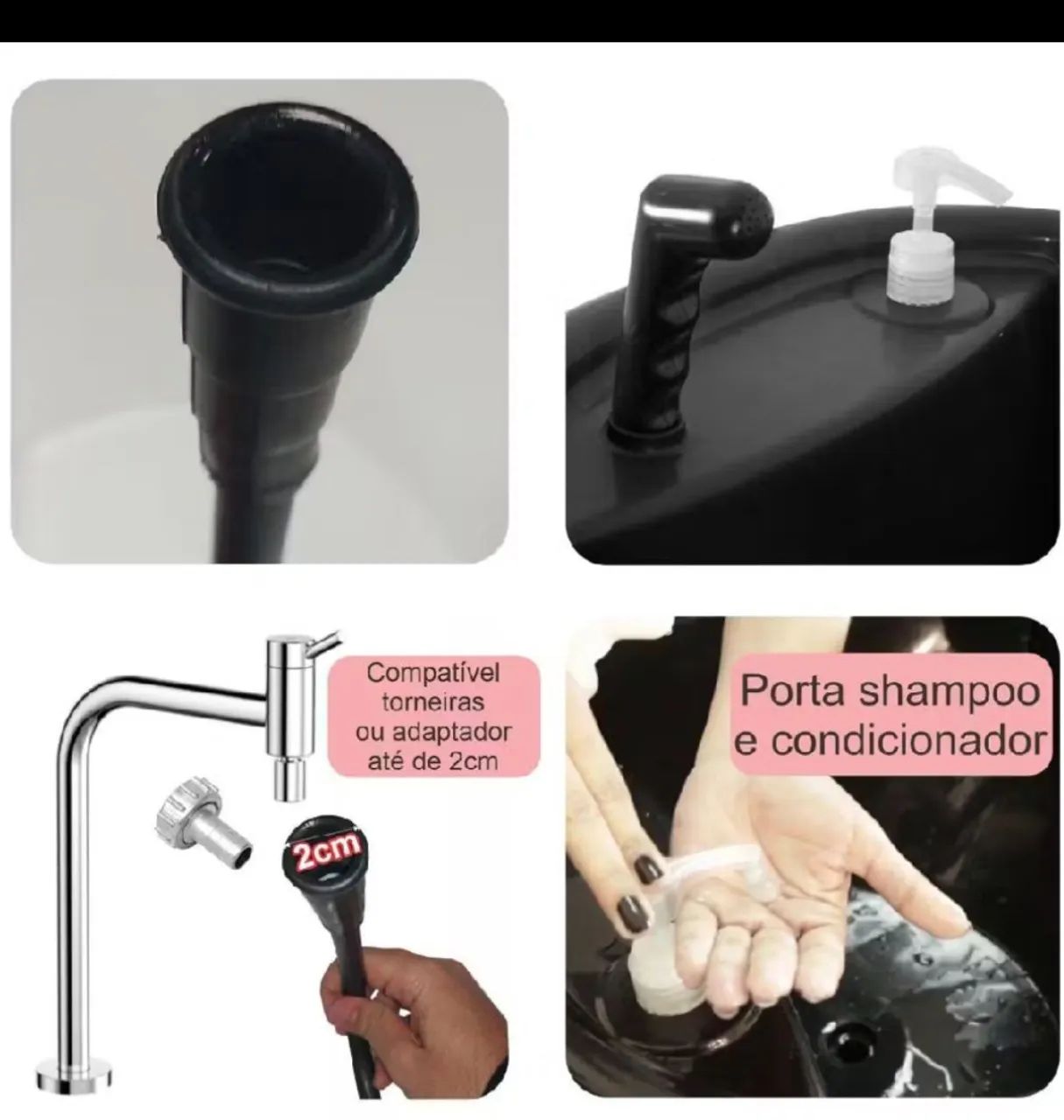 Lavatório portátil para cabelo