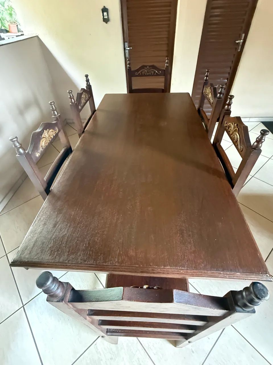 Mesa Sucupira com 6 cadeiras e Baú  - Foto 5