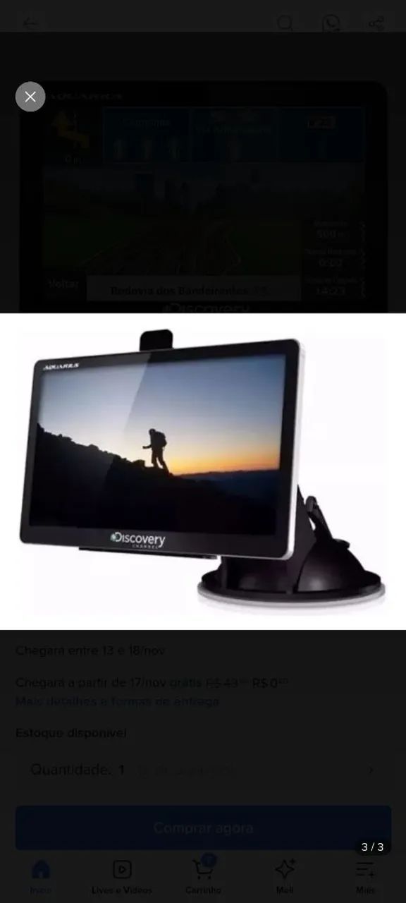 GPS Discovery 7 polegadas TV Digital, Veicular  - Foto 2