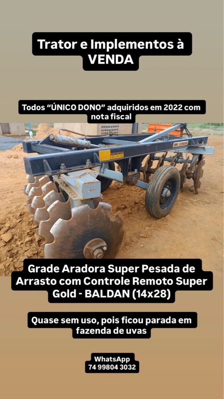 Trator e Implementos à VENDA - Foto 2