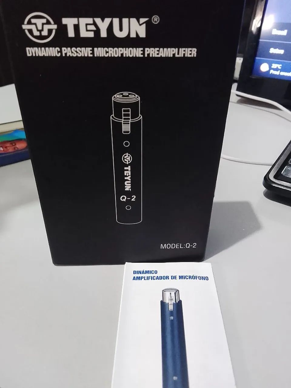 Pré amplificador de microfone dinâmico 48v - Foto 2