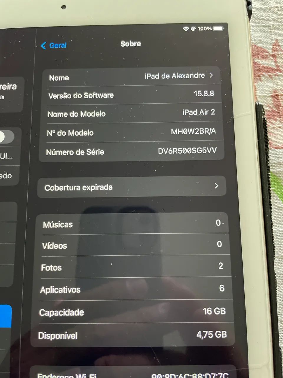 ipad  Air 2 de 16gb