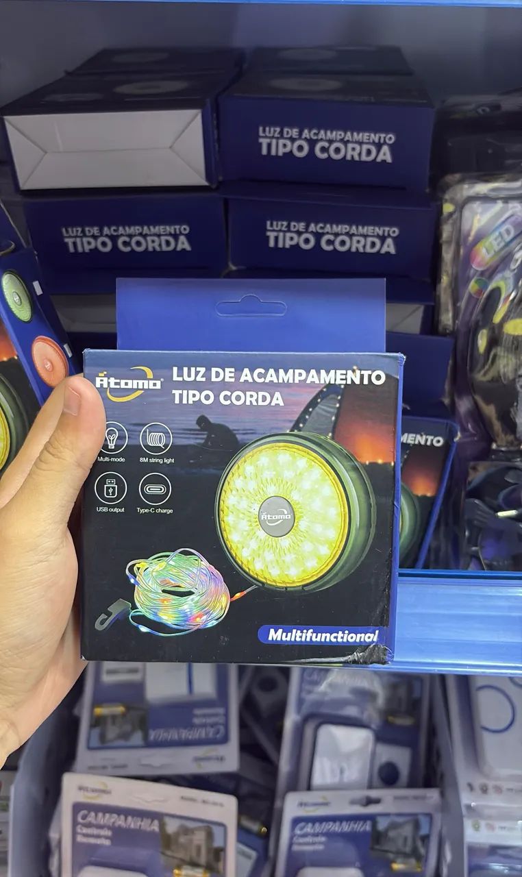 Luz led de acampamento tipo corda - Entrega Rápida!!!