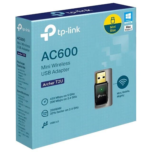ADAPTADOR USB WIFI TP-LINK ARCHER T2U MINI AC600 - Foto 4