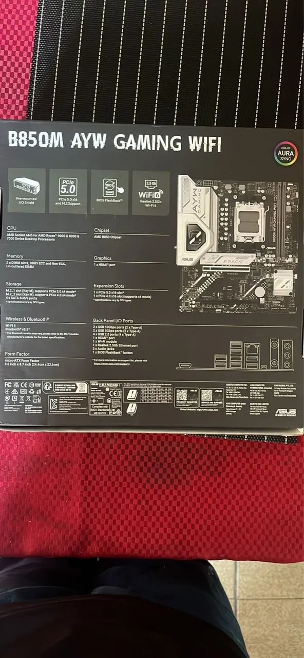 PLACA MAE (AMD) ASUS B850M AYW GAMING WIFI DDR5 AM5 - Foto 2