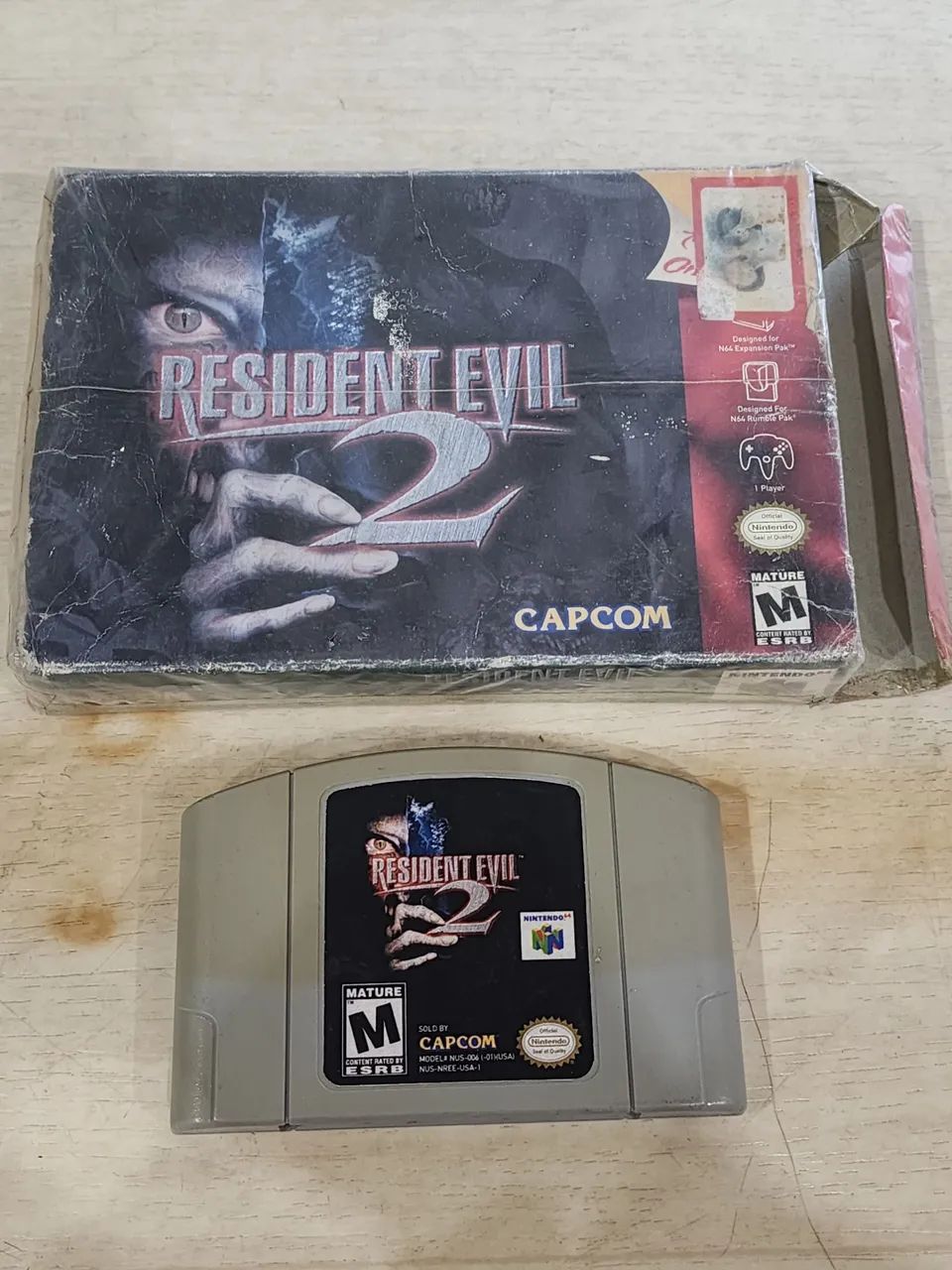 Infant Annihilator 1st＋3rd(2ndケースオマケ) Resident Evil 2 para Nintendo 64 com caixa e berço - Jogos de