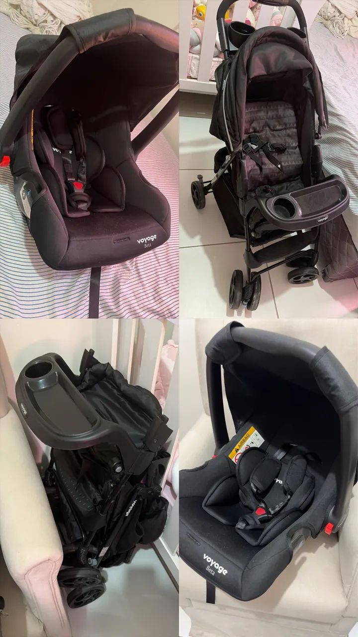 Bebê conforto e carrinho 