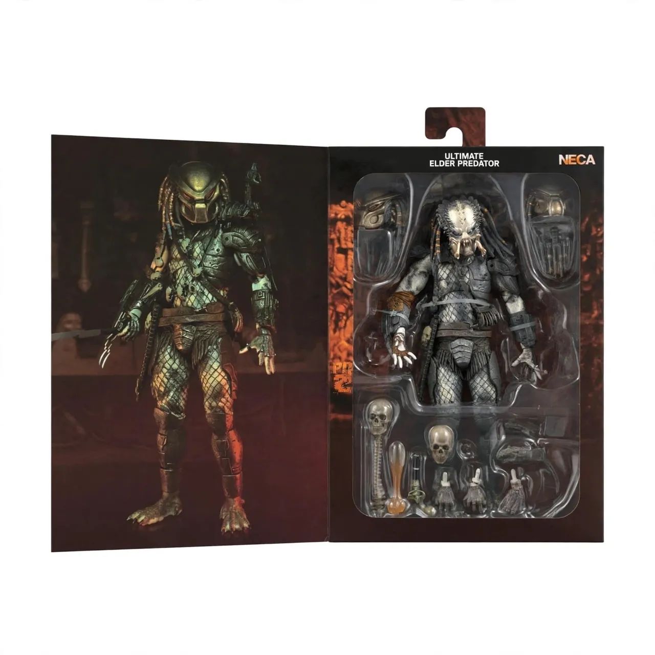 Boneco Predador Elder Greyback Predator 2 NECA Ultimate 20cm LED Original Completo - Foto 3