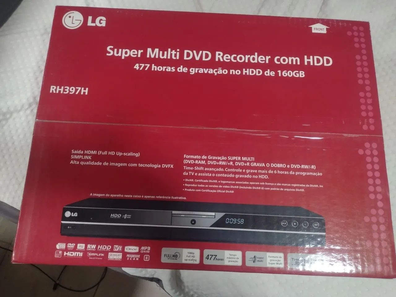 Gravador de dvd LG RH397H com HD interno de 160gb