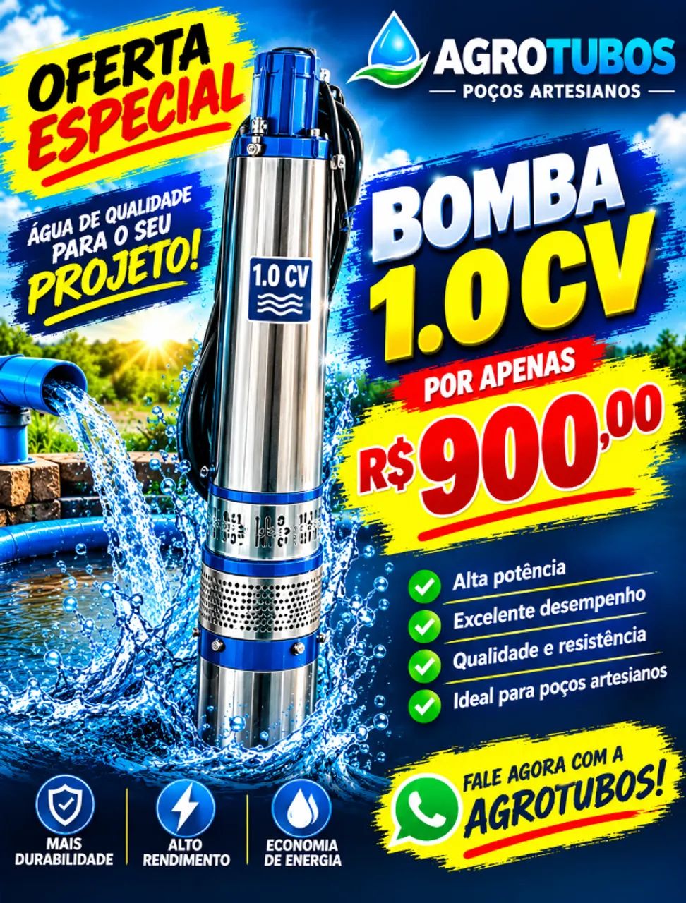 bombas submersa e poços artesianos - Foto 3