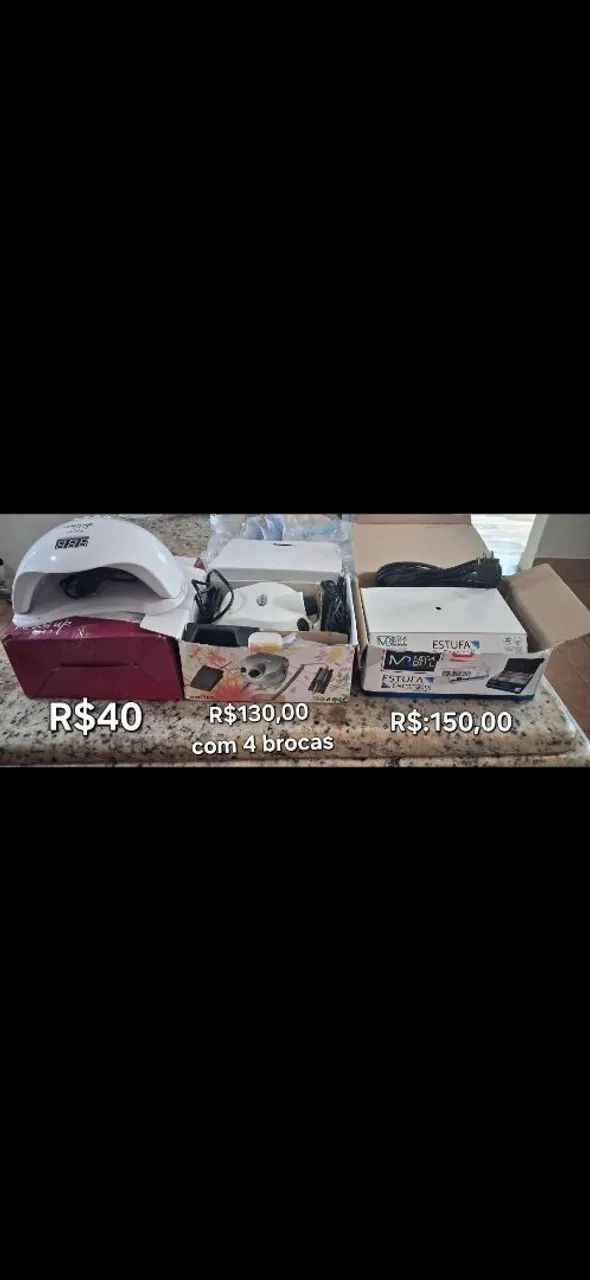 Motor de unha ,Cabine e estrelizador de manicure 