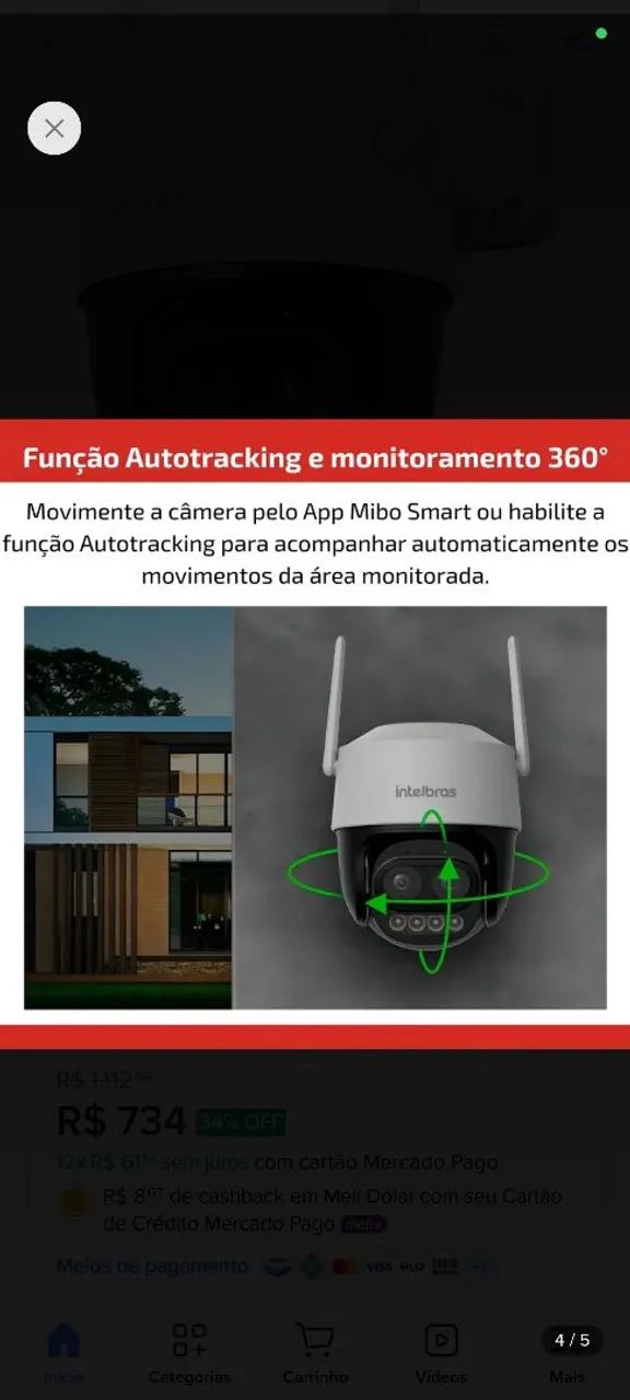Câmera Intelbras im 7 zoom wi-fi  - Foto 2