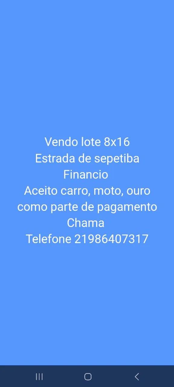 Terrenos em sepetiba a venda