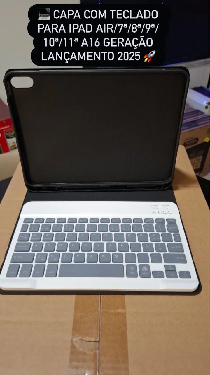 Capas com teclado para iPad Air/7ª/8ª/9ª/10ª/11ª A16 Geração Lançamentos 2025 Com  - Foto 2