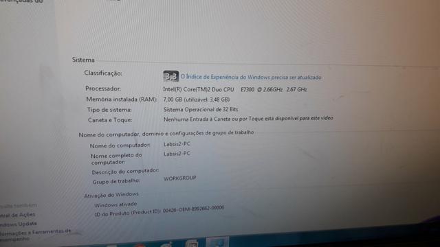 Pc hp500 AGD 7GB Monitor 20 polegada Samsung - Foto 5