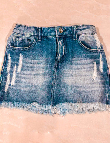 Saia jeans {tamanho 14}