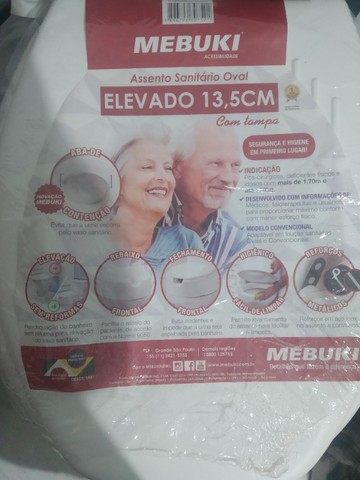 Assento sanitária oval elevado Novo