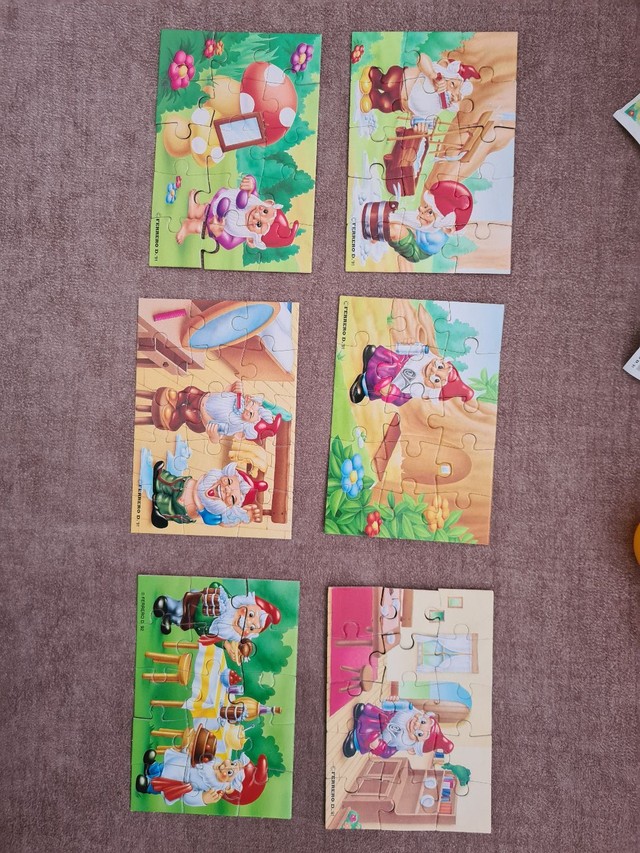 Quebra cabecas Gnomos Kinder ovo anos 90
