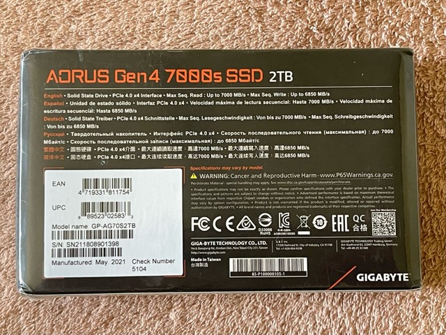 SSD Gigabyte AORUS Gen4 7000s 2TB - Foto 2