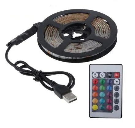 Fita de Led RGB Usb 3 metros para TV Computador 5V Pc Game Messa Pc Game - Foto 4