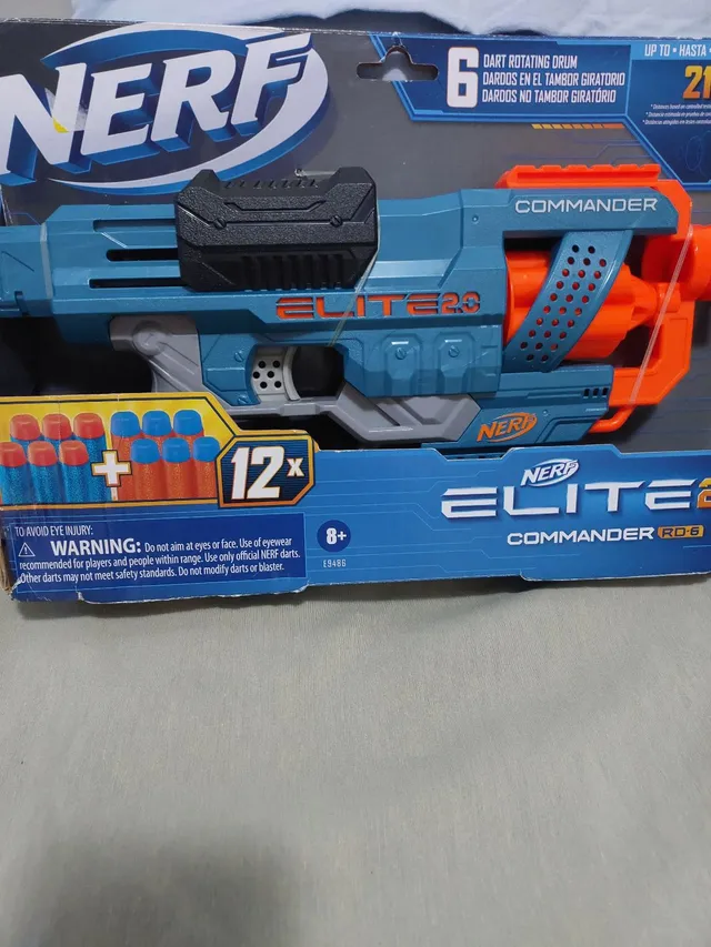 Nerf Elite 2.0 Lançador Commander RD-6 Com 12 Dardos Arminha