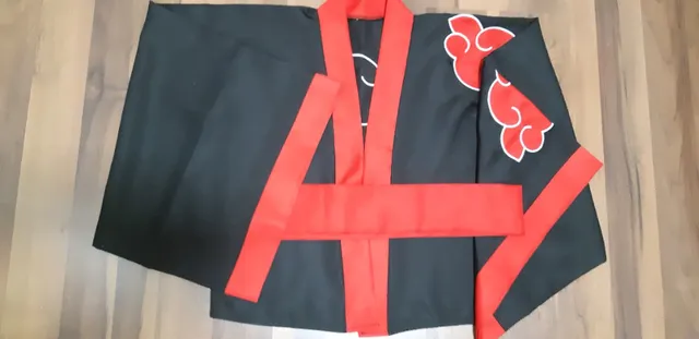 Naruto Akatsuki Nuvem Vermelha Robe Cos Roupas