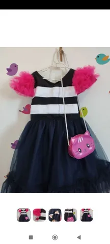 Vestido festa infantil Casa mágica da Gaby
