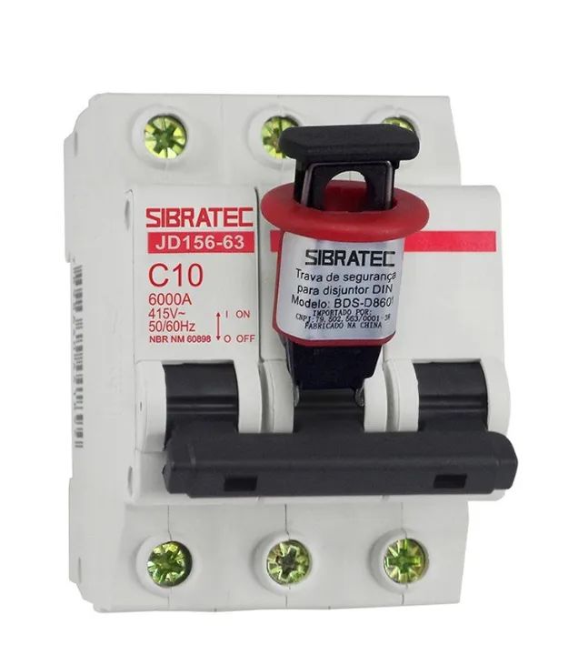 Trava bloqueio Cadeado Para Disjuntor DIN