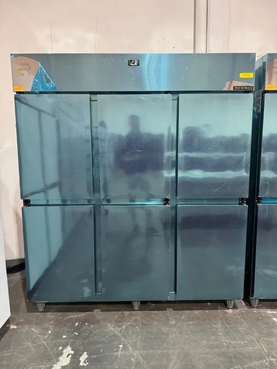 Geledeira Comercial inox 6 portas com grades temperatura 0 a 7 graus 