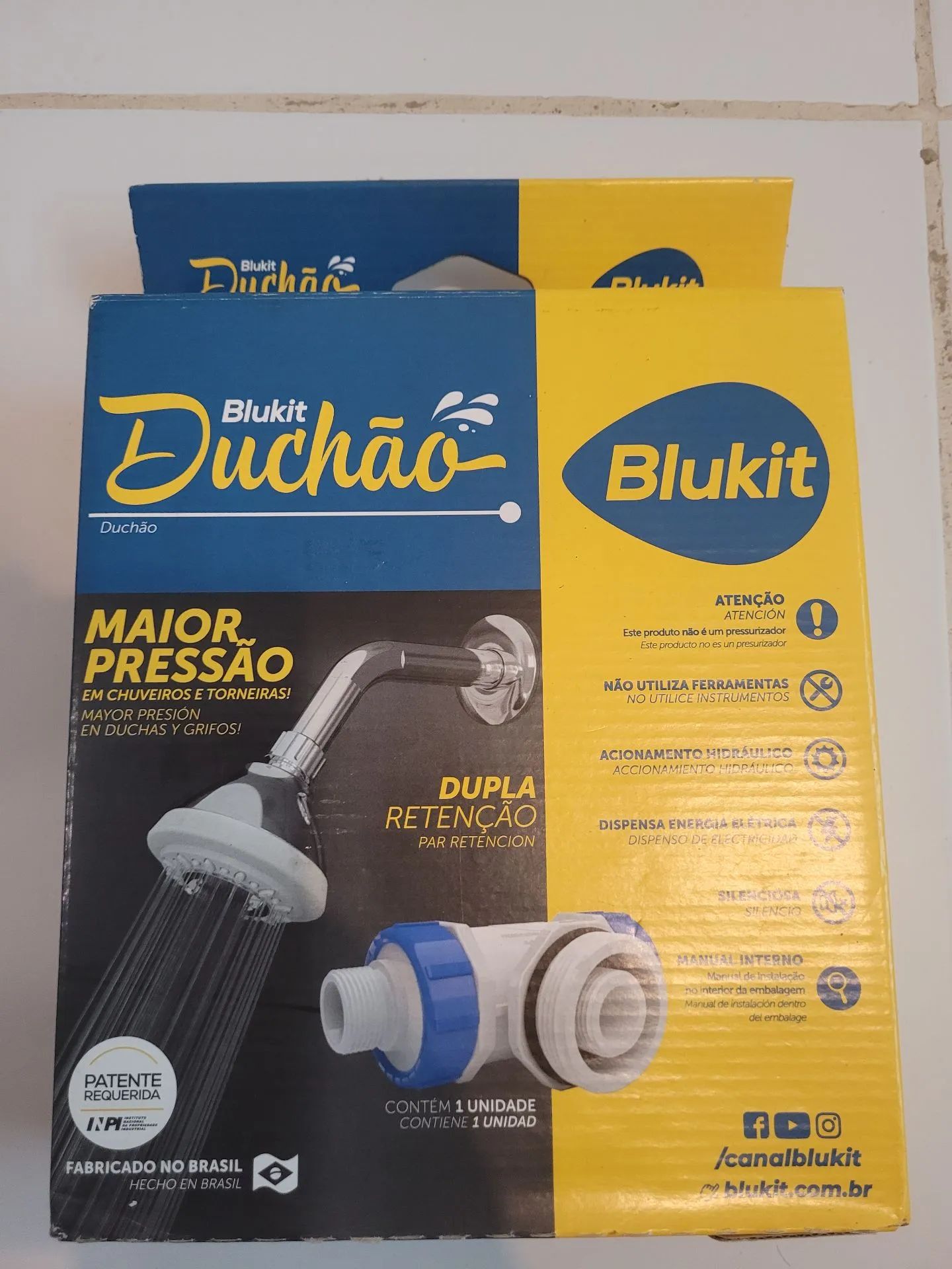 Duchão Blukit - Maior pressão na água do seu chuveiro!
