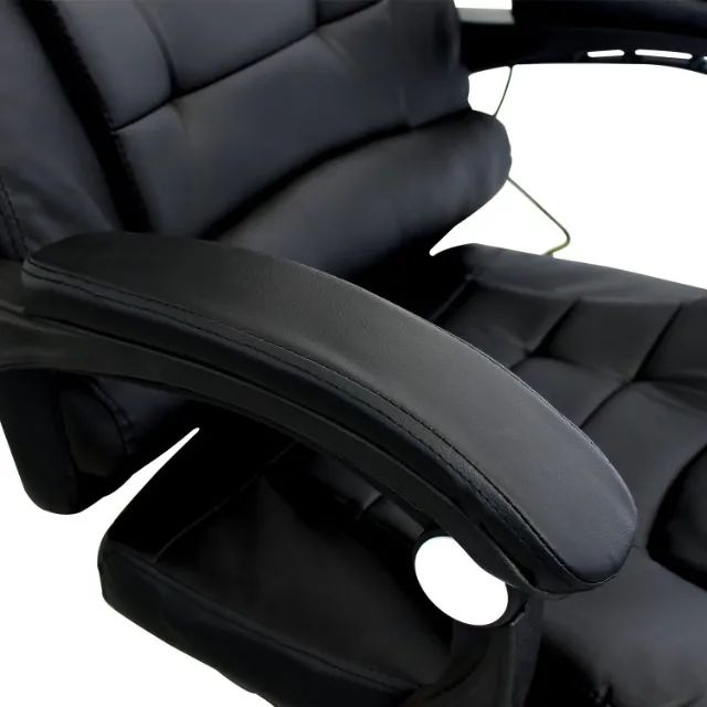 Cadeira de Escritório Presidente Luxo Massagem Base Giratória Apoio para os Pés - E023202 - Foto 3