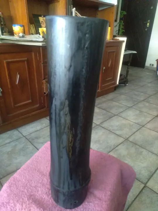 Luminária artesanal de bambu pintado - Foto 3