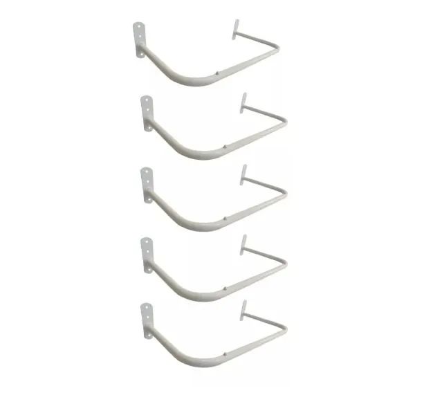 Arara De Parede Para Roupa Casa Loja Reta 1 Metro Kit C/ 5