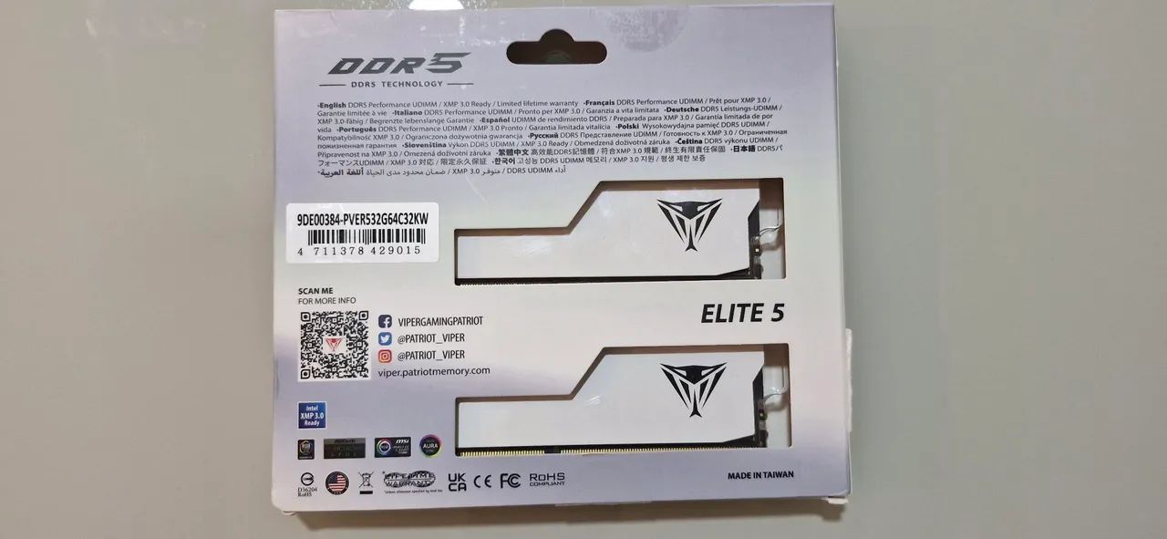 Memória ram ddr5 2x16gb Patriot Viper argb 6400mhz cl32 - Foto 4