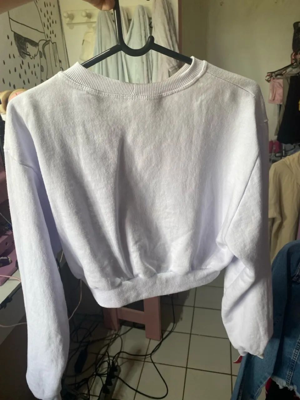 Blusa de Moletom Cropped - Foto 2