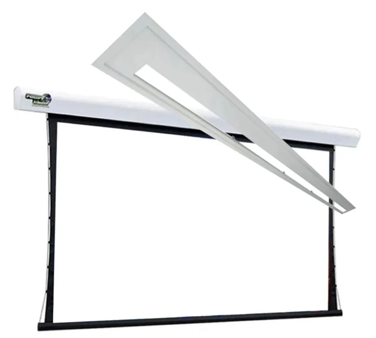 Tela Retrátil Elétrica Tensionada C/moldura P/gesso sem controle 